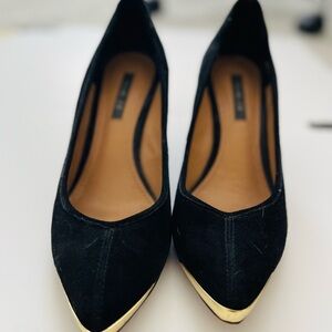 Rachel Zoe Black Suede Wedge